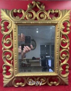 Miroir bisauté à poser, bois doré à refaire car bidouillage de peinture