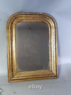 Miroir & cadre à doucine Louis Philippe bois stuc dorure d'origine 52x39 cm B918