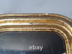 Miroir & cadre à doucine Louis Philippe bois stuc dorure d'origine 52x39 cm B918