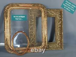 Miroir ovale cadre ancien bois dorure origine 55x44 cm Bel état SBB