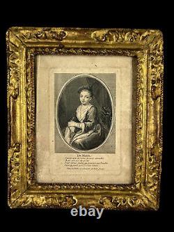 PAIRE DE CADRES 17e EPOQUE LOUIS XVIII AVEC GRAVURES EN BOIS SCULPTÉ DORÉ