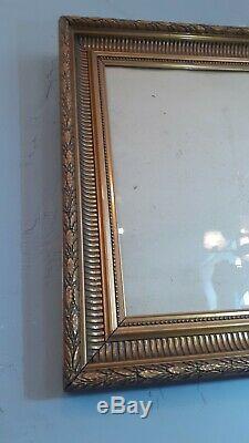 Paire de cadre rectangulaire en bois doré fin XIX ème style Louis XVI