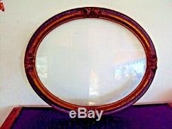 Paire de cadres ovales sous verre pour aquarelle dessins ou photo