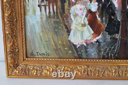 Peinture hst Denis Georges Champs Elysée cadre bois doré