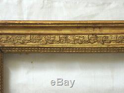 RARE CADRE en bois doré d'époque DIRECTOIRE, feuille d'or, fin du 18ème siècle