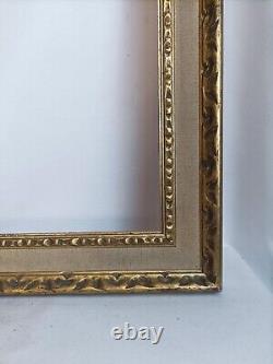 Rare cadre Montparnasse bois sculpté toilé et doré à la feuille 61,5 x 42,5 cm