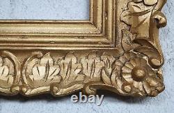 Rare cadre doré antique en bois de tilleul pour la peinture, la photographie