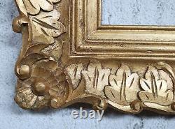 Rare cadre doré antique en bois de tilleul pour la peinture, la photographie