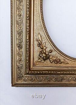 Rare cadre oval doré Napoléon III XIXe siècle Vue ovale 39 x 29 cm