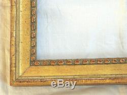 Sublime CADRE en bois sculpté et doré, époque LOUIS XVI, décors de perles, 18ème