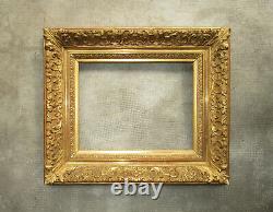 Superbe ancien cadre XIXe doré à la feuille dimensions de feuillure 37 x 29 cm