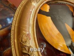 Superbe cadre Ovale ancien bois & stuc doré 66x56 XIXème tableau / antique frame