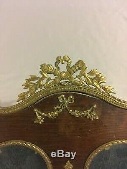 Superbe cadre photo XIXème style Louis XVI bois et bronze doré
