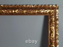 Très grand cadre bois sculpté doré 77x65 Feuillure 61,3x50,4 cm Très bon état SB